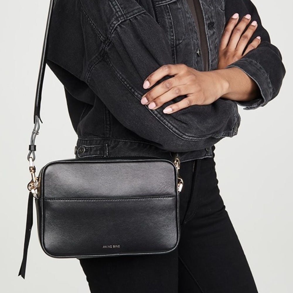 🎉WEEKEND SALE🎉Anine Bing Solid Black Alice Bag - Picture 8 of 15